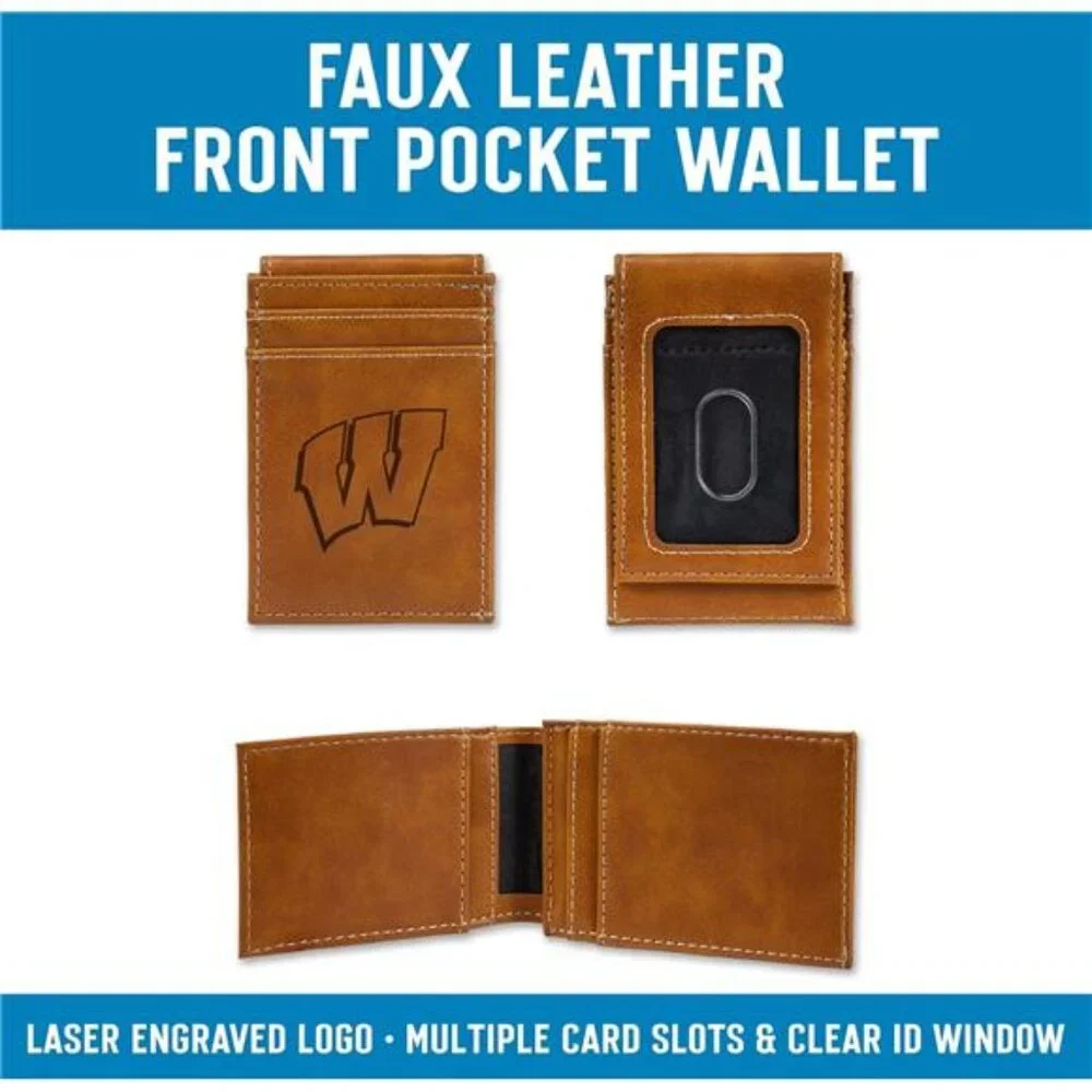 Laser Engraved Front Pocket Wallet - Compact/Comfortable/Slim